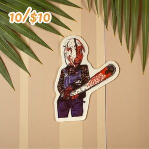 Pig-Head Chainsaw Horror Sticker – 2.25” Matte